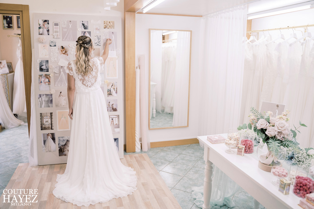 ultima prova abito da sposa in Atelier unica ed indimenticabile, l'esperienza di Francesca e la sua ultima prova abito in Atelier