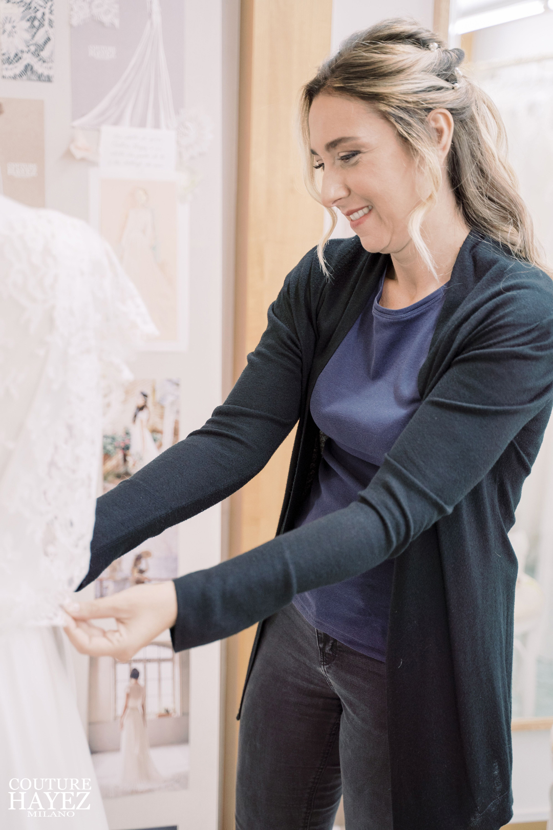 una sposa couture hayez vede il suo abito da sposa