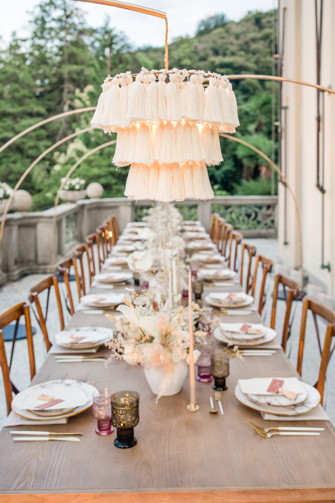 lampade design con nappine per nozze