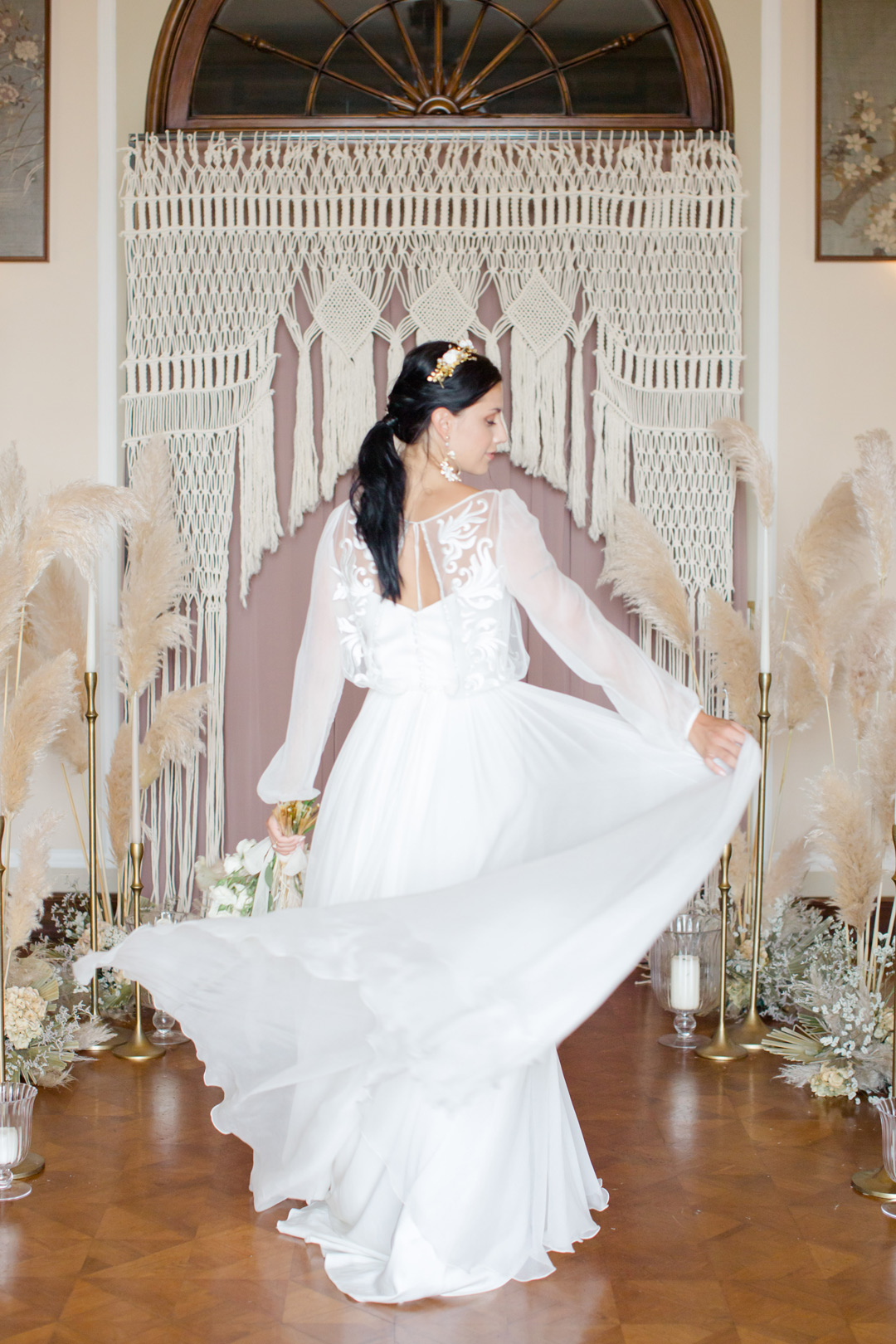 abiti da sposa estivi, abiti da sposa in chiffon di seta, abito da sposa cerimonia civile